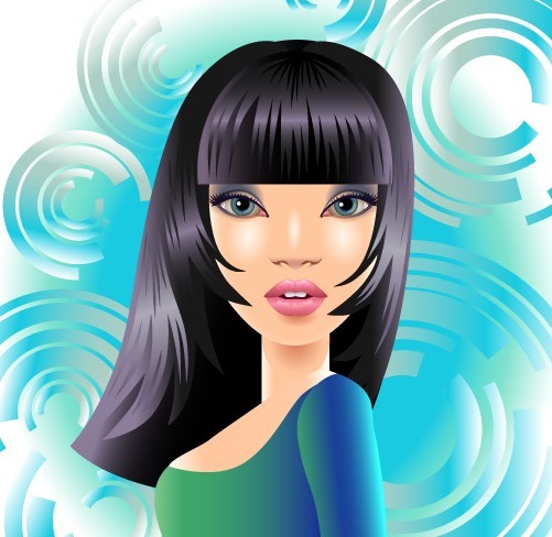 Fashion Pattern Girl Vector Illustration 54