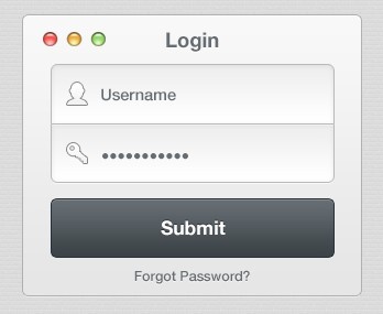 Clean and Simple Login Form GUI PSD