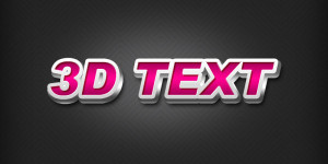 3D Text Font Design Layered PSD