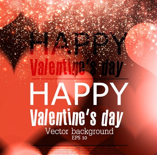 Elegant Happy Valentine's Day Background Vector 01