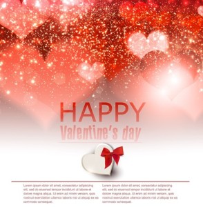 Elegant Happy Valentine's Day Background Vector 04