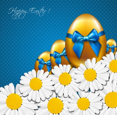 Happy Easter Card Background Vector 01