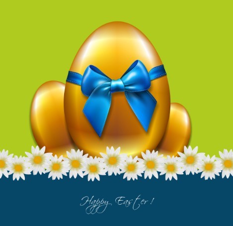 Happy Easter Card Background Vector 03