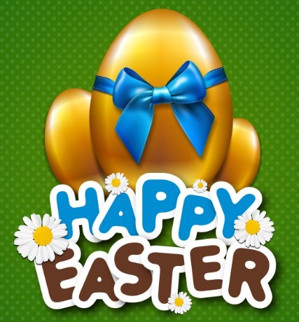 Happy Easter Card Background Vector 04