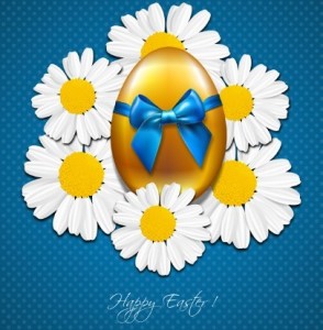 Happy Easter Card Background Vector 05