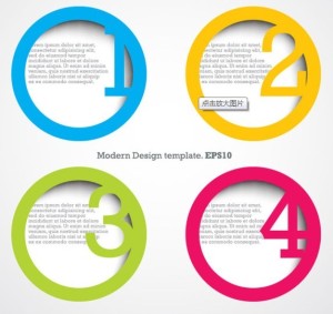 Vector Circular Numeric Options For Infographic 03