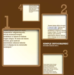 Vector Square Numeric Options For Infographic