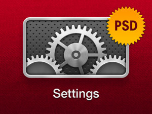 Apple TV Settings Icon PSD