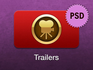 Apple TV Trailers Icon PSD