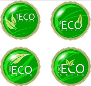 Green ECO Labels Vector