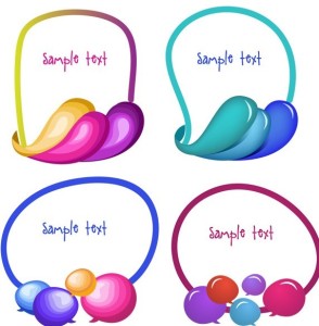 Set Of Simple and Colorful Vector Boders and Frames 02