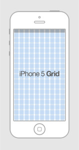 iPhone 5 Grid Template PSD