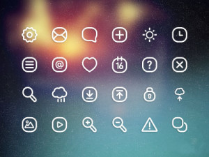 Simple and Clean Web Icons Vector