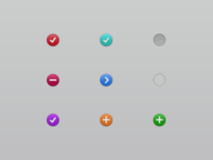 Small Colored Buttons PSD