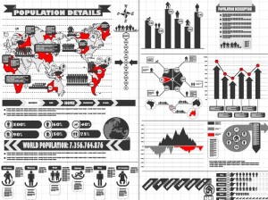 Population Infographic Template Vector