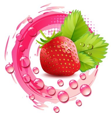 100 Natural Strawberry Vector Illustration 02