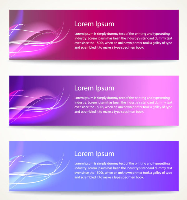 Free Set Of Vector Colorful Banners with Abstract Background 01 - TitanUI