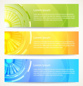 Set Of Vector Colorful Banners with Abstract Background 04