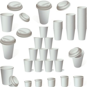 Set Of Vector Paper Cups