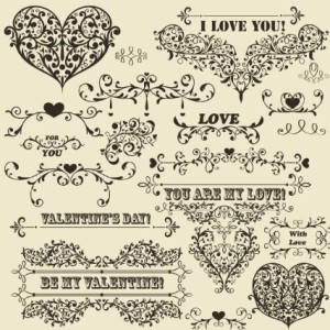 Set of Vintage Vector Floral Pattern Borders and Frames 04