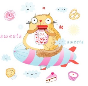 Sweet Cartoon Vectior Illustration 01