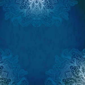 Vintage Blue Florals Pattern Background Vector 03