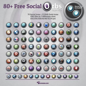 80+ Social Media Orbs Icon Pack