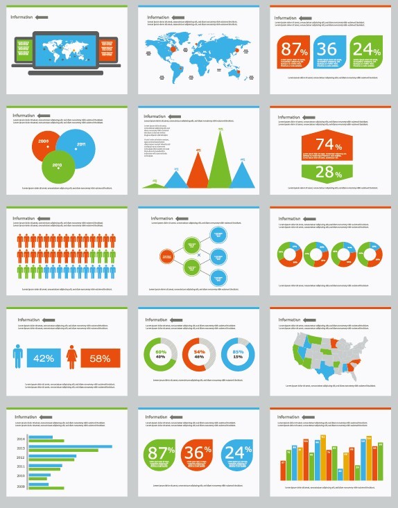 Clean and Colorful Vector Infographic Elements