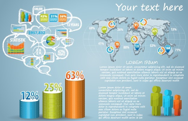 Creative 3D Infographic Template Vector 02