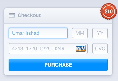 Checkout Form Elements PSD