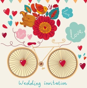 Hand Drawn Wedding Invitation Card Design Template 03