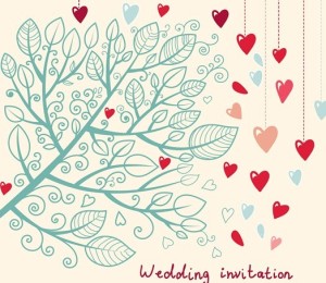 Hand Drawn Wedding Invitation Card Design Template 04