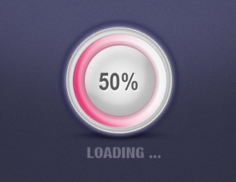 Pink Loading Progress Bar PSD