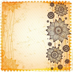 Vintage Hand Drawn Floral Frame Vector Illustration 02