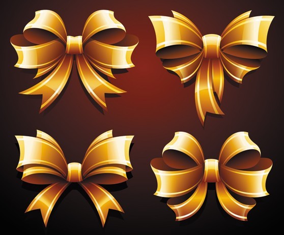 Vector Fancy Bows Design 04