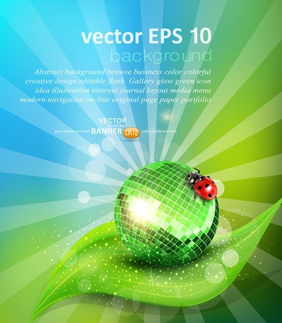 Vector Green Earth Concept Background 01