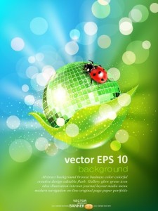 Vector Green Earth Concept Background 02