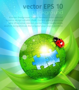 Vector Green Earth Concept Background 03