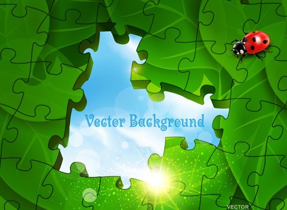 Vector Green Earth Concept Background 04