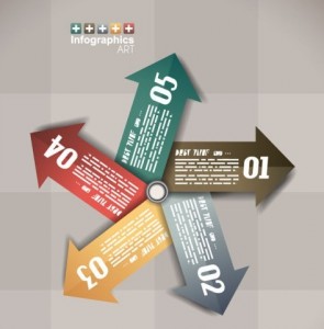 Colored Numeric Labels For Infographic 03