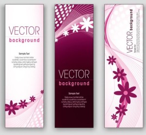 Elegant Vertical Banner Background Vector 01