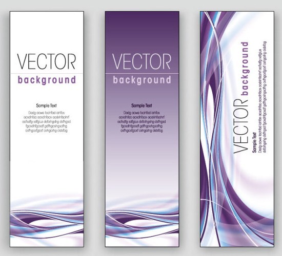 Elegant Vertical Banner Background Vector 03