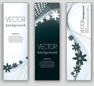 Elegant Vertical Banner Background Vector 04