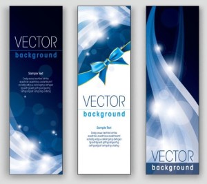 Elegant Vertical Banner Background Vector 05