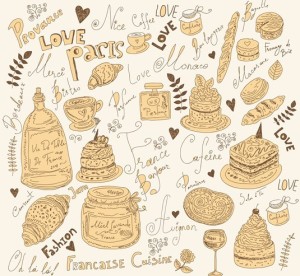 Set of Hand Drawn Romance in Paris Elements Vector 04