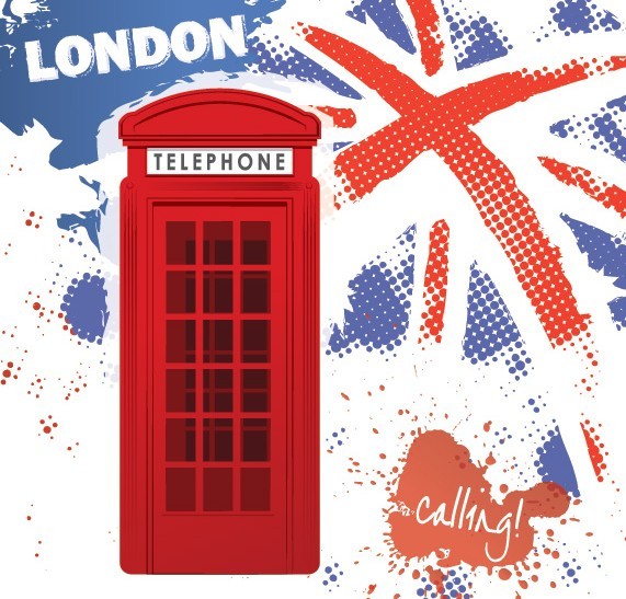 London Telephone Calling Vector Illuctration