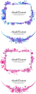 Vector Elegant Floral Borders and Frames