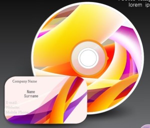 Vector Disc Cover with Floral Background 03