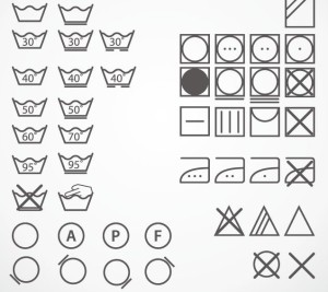 Vector Simple Washing Tag Symbols