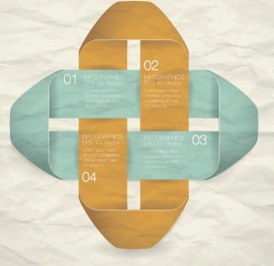 Colored Numeric Labels For Infographic 06